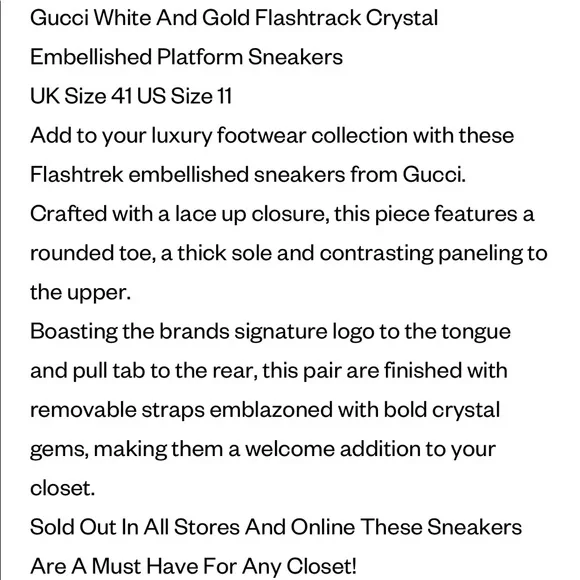 Gucci Flashtrack Crystal Embellished Platform Sneakers 💕 - Picture 10 of 11
